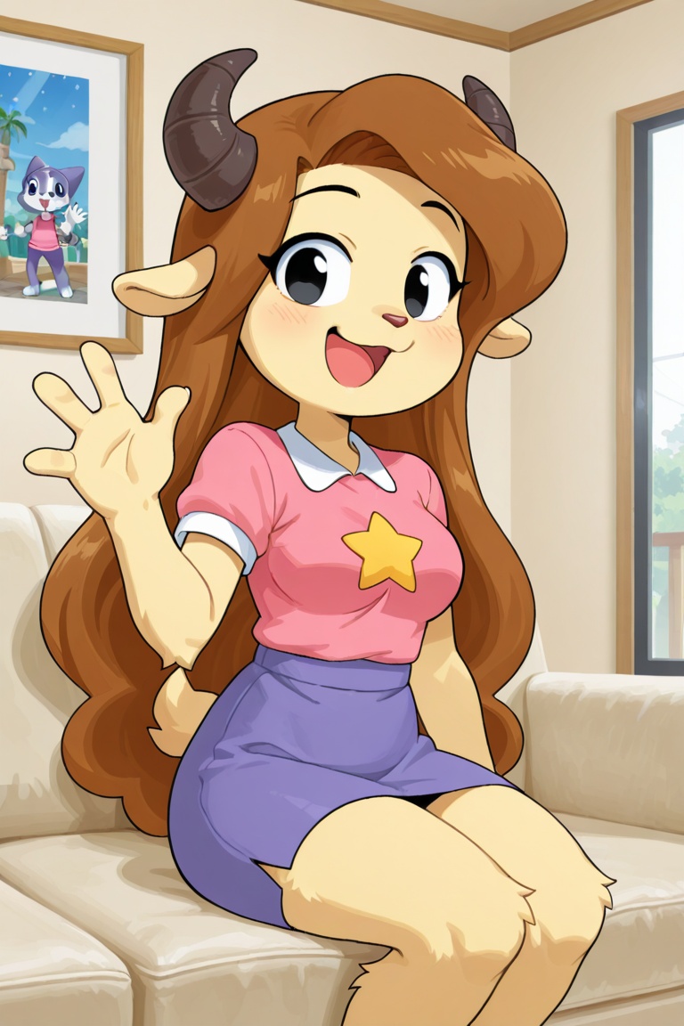 anime screenshot,  miracle star,  living room on Tensor.Art