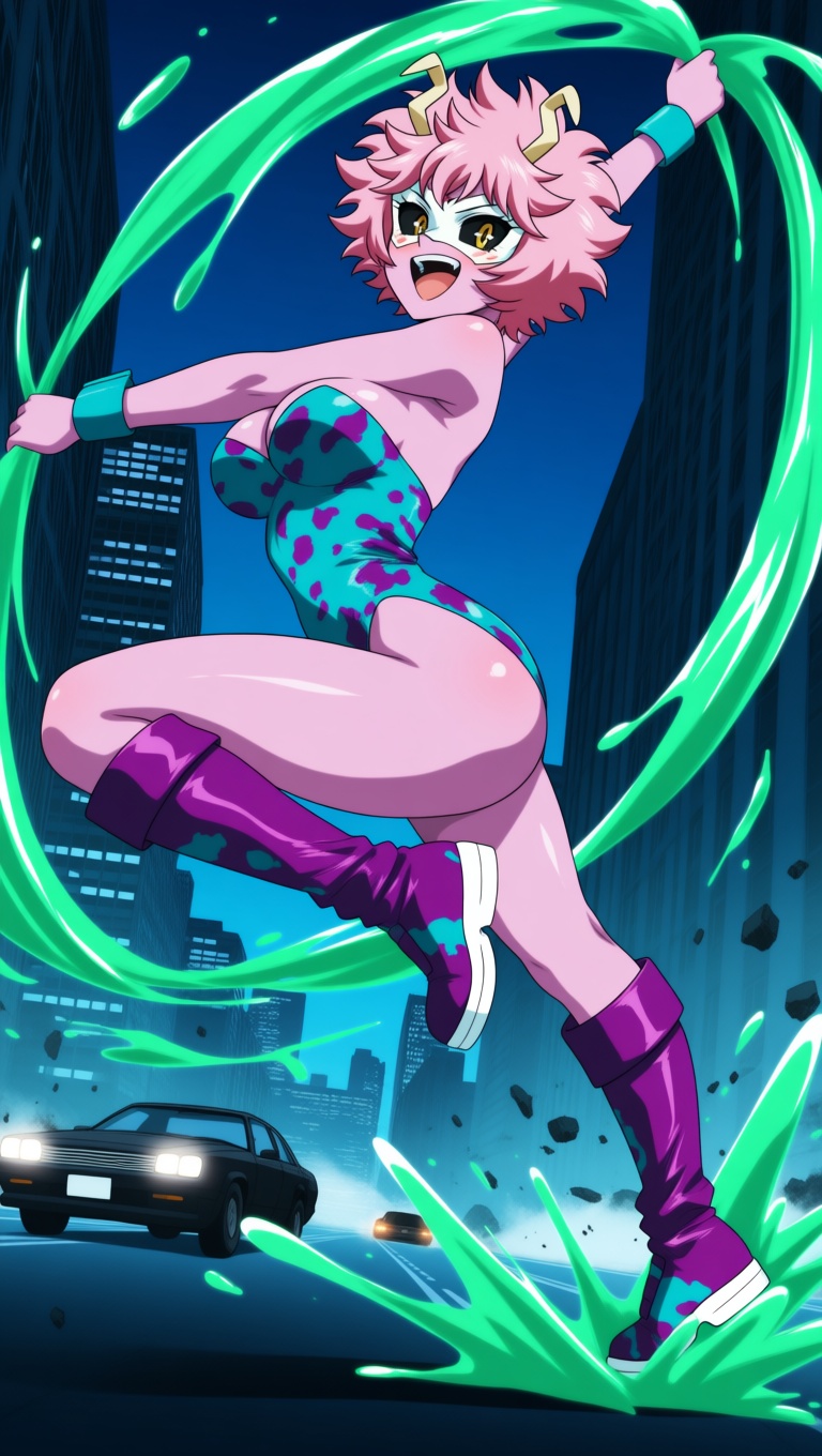 masterpiece,  ashido mina,  pink skin on Tensor.Art