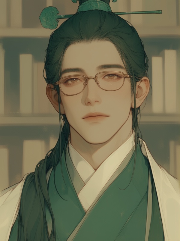 0mu0,  portrait,  male with glasses on Tensor.Art
