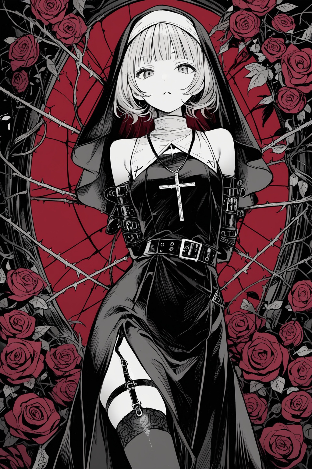 1girl,  nun,  solo on Tensor.Art