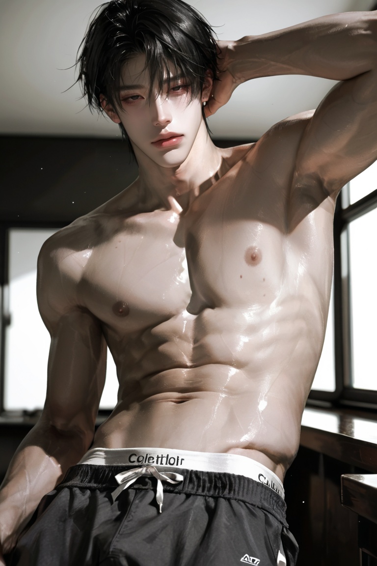 1 man,  solo,  handsome sharp-featured male on Tensor.Art