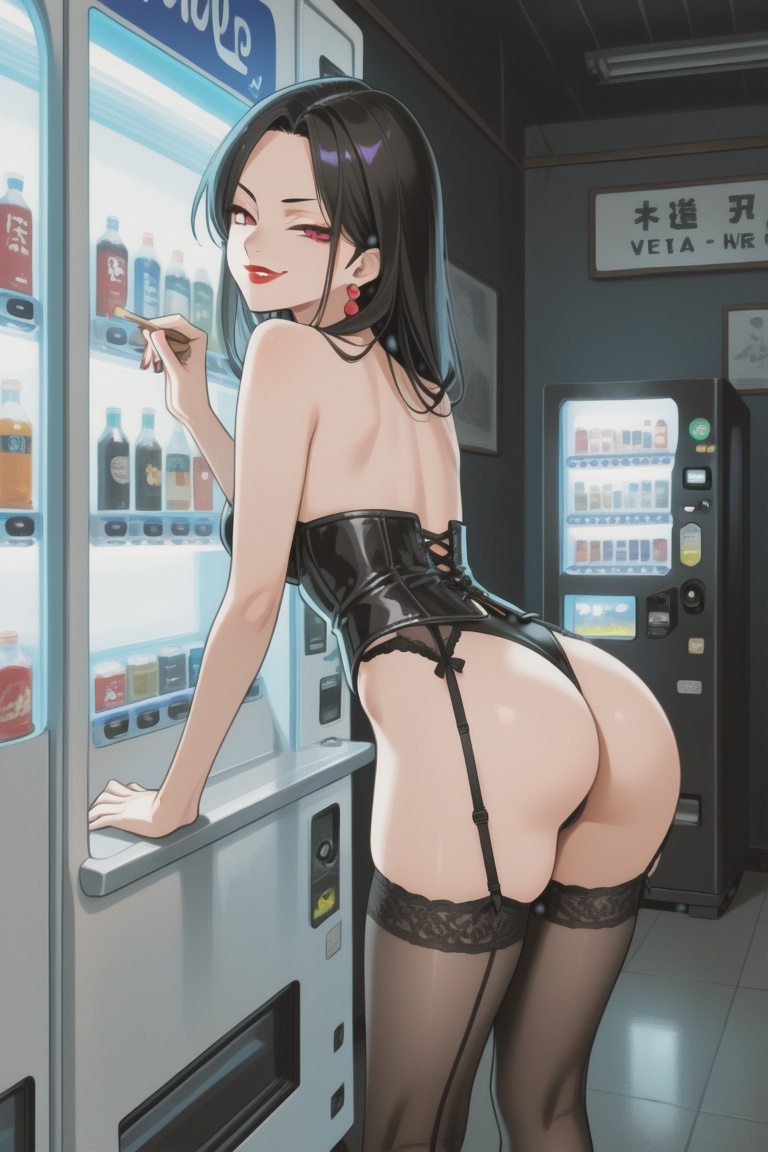 An East Asian woman,  26 years old,  femme fatale vibe on Tensor.Art
