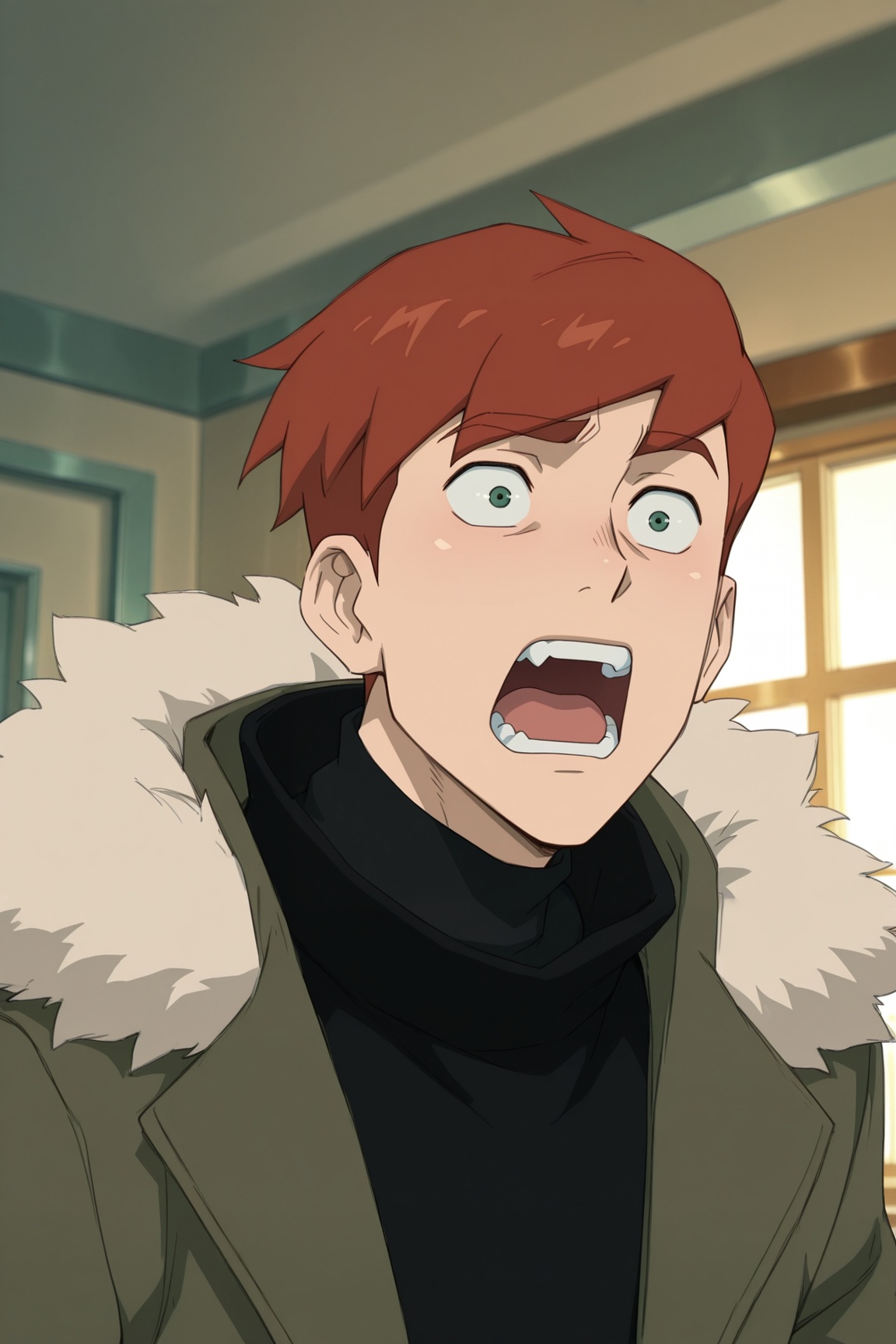 mis,  orange hair,  green eyes on Tensor.Art