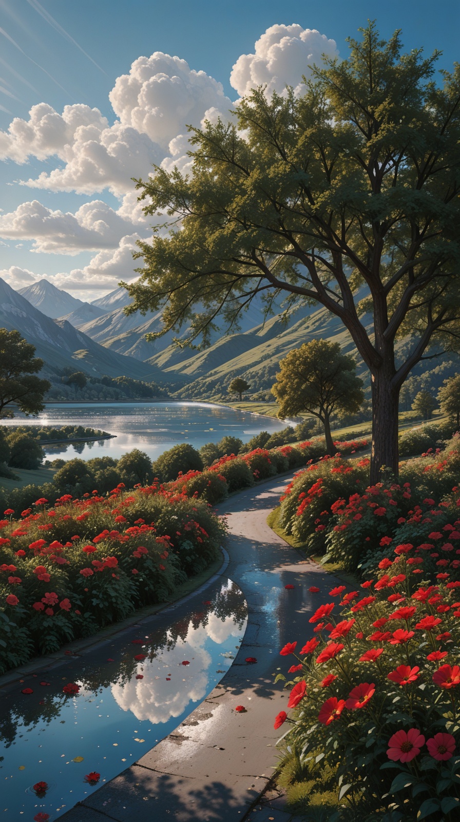 flower,  outdoors,  sky on Tensor.Art