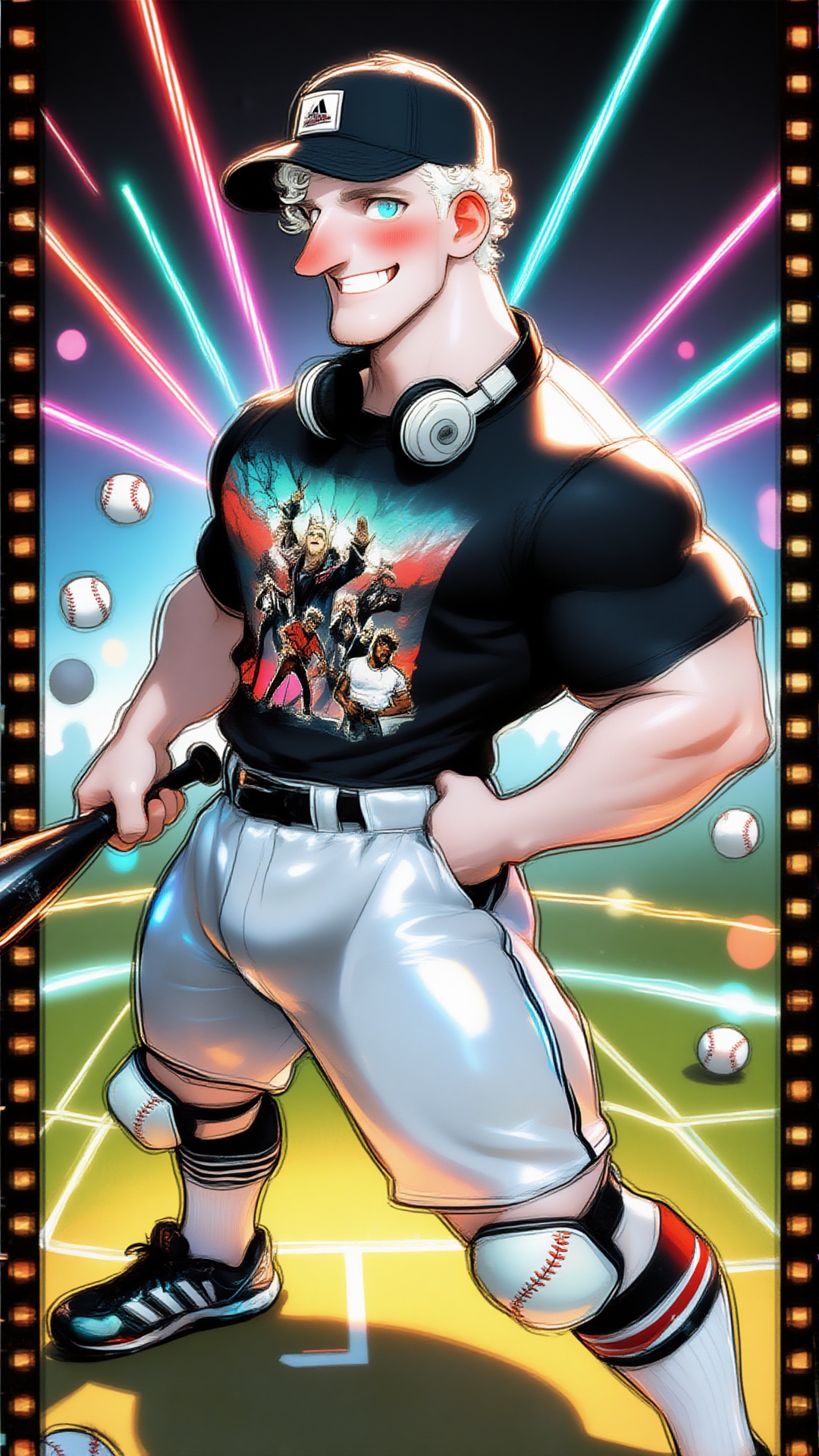 Illustration of a man from dynamic view for action image for character design,  detailed,  colorful on Tensor.Art
