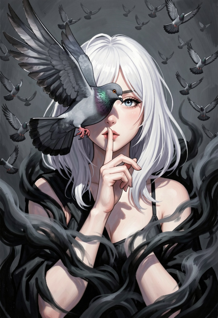 Anime cinematic Acrylic style painting that is expressive,  gives it a dynamic and emotional quality. Anime art of a styli...