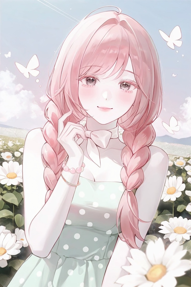1girl,  long straights hair,  red pastel hair colour on Tensor.Art