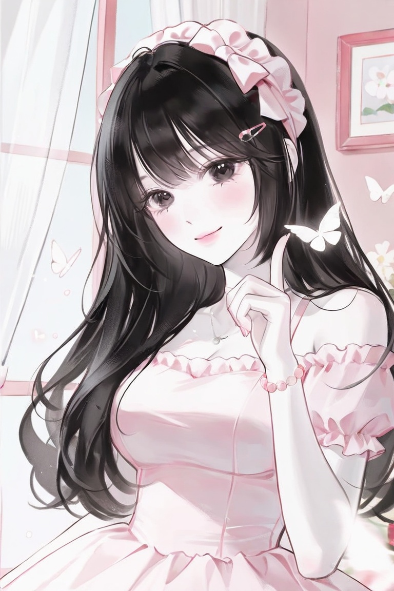 1girl,  long straights hair,  black hair colour on Tensor.Art