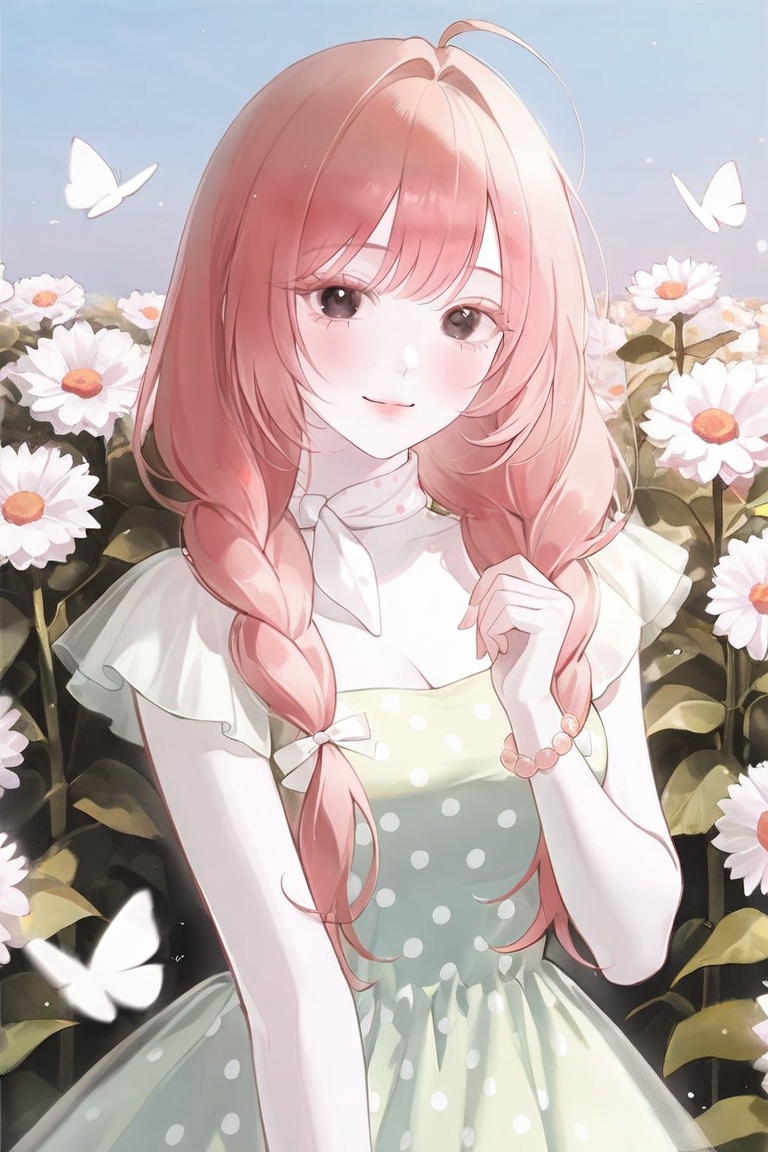 1girl,  long straights hair,  red pastel hair colour on Tensor.Art