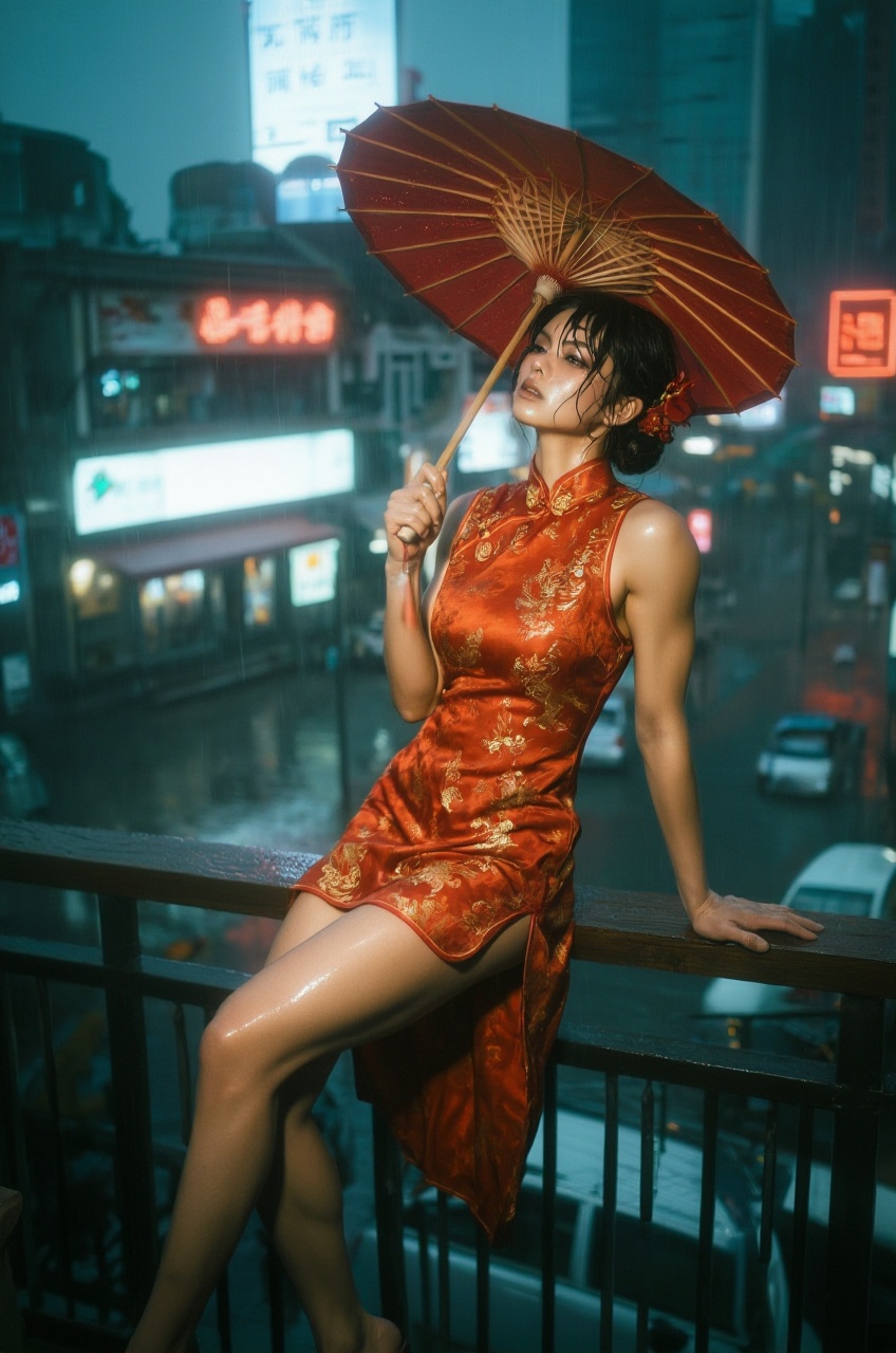 a medium-full shot captured from a high-angle perspective,  utilizing a 35mm focal length to emphasize the subject while m...