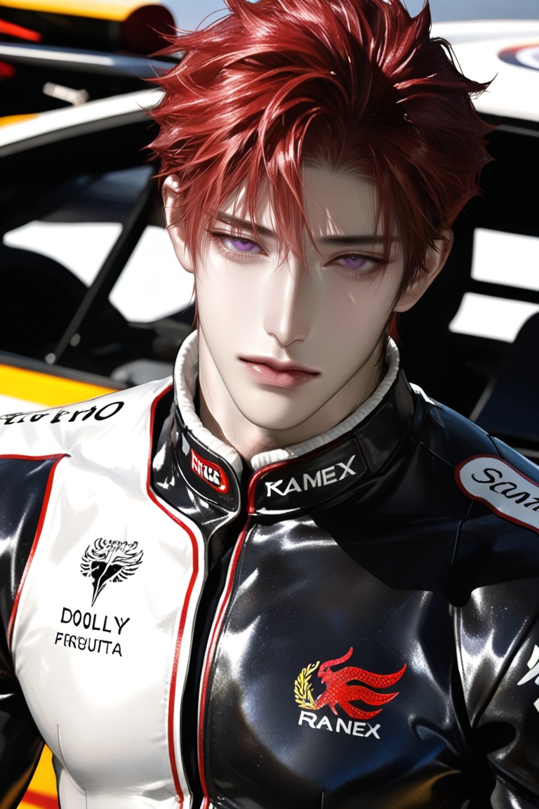 solo,  male,  upper body. red hair on Tensor.Art