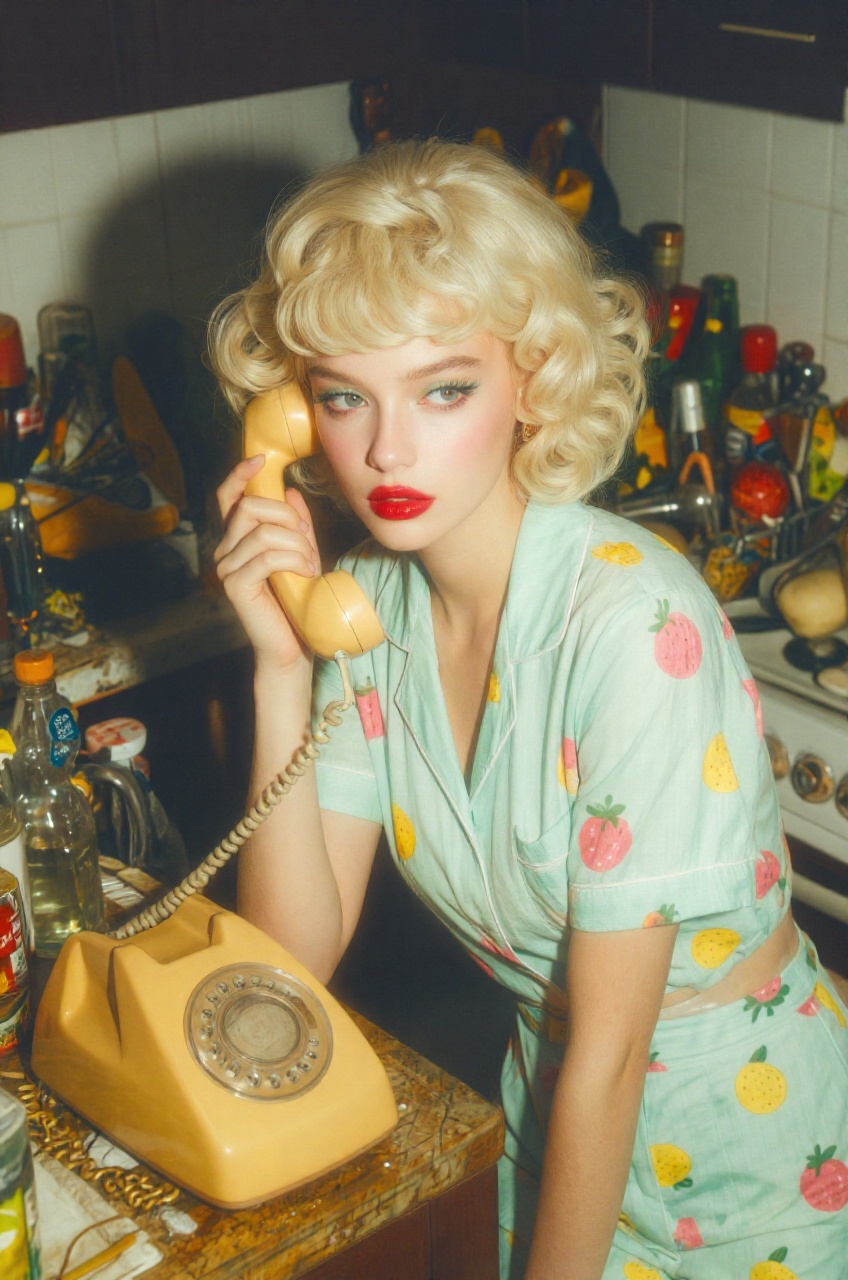 a high-fashion editorial aesthetic characterized by a direct flash and slightly dimmed background,  which creates sharp,...