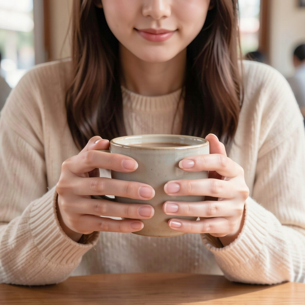 cleanhands_lora,  realistic photo of a young ***** woman sitting in a cafe,  both hands visible on Tensor.Art