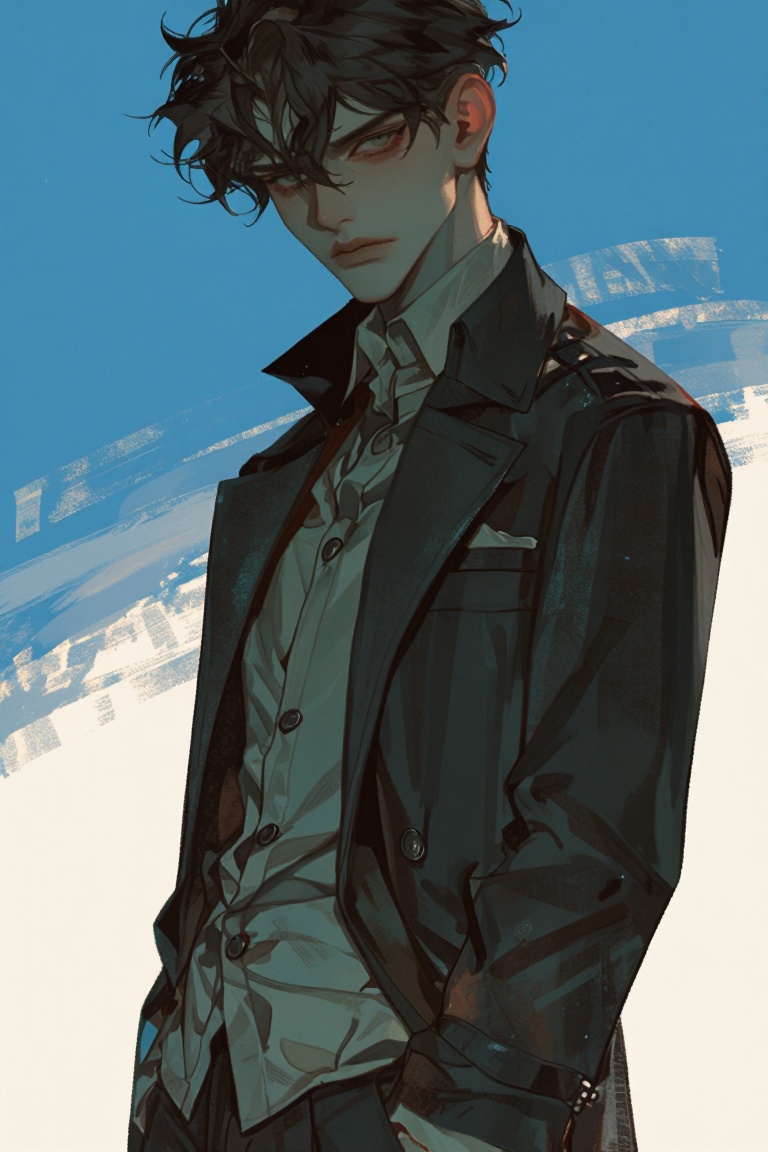 aesthetic illustration,  1boy,  looking at viewer on Tensor.Art
