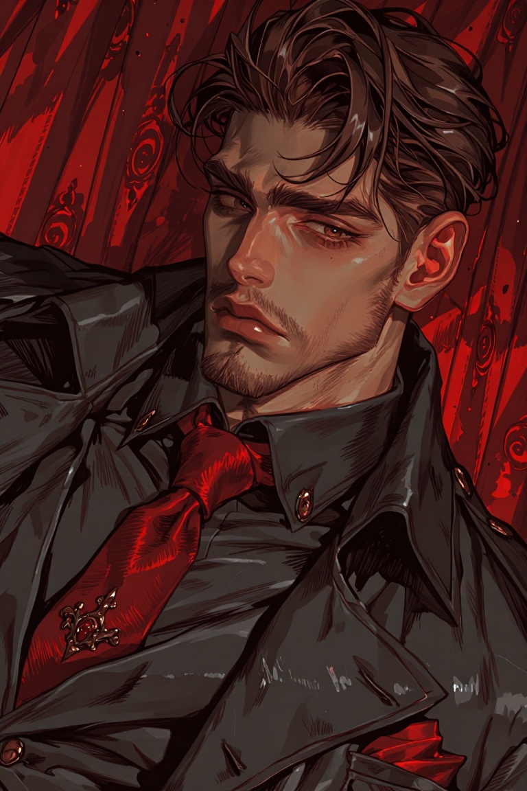 aesthetic illustration,  1boy,  mature male on Tensor.Art