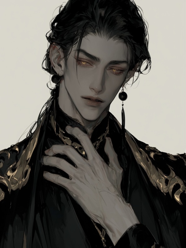 0mu0,  1boy,  sharp golden eyes on Tensor.Art