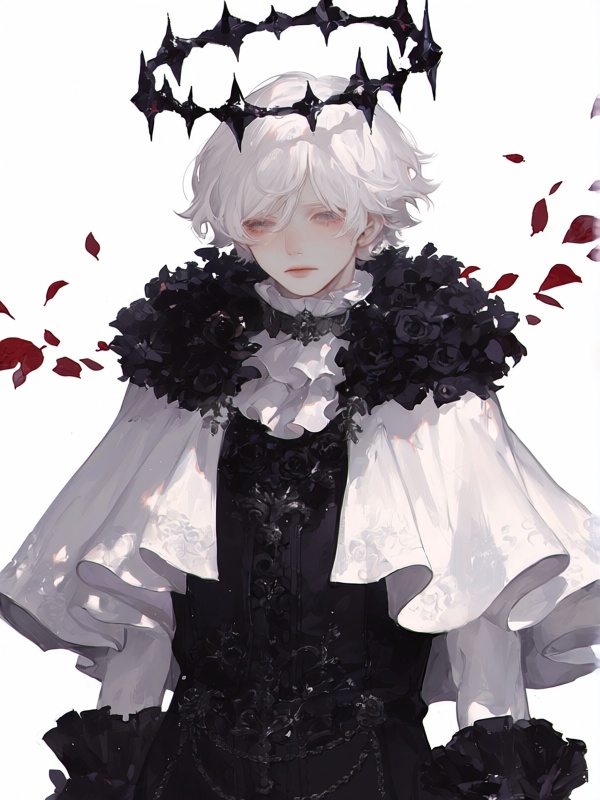 x01,  1boy,  rose court angel with white hair on Tensor.Art