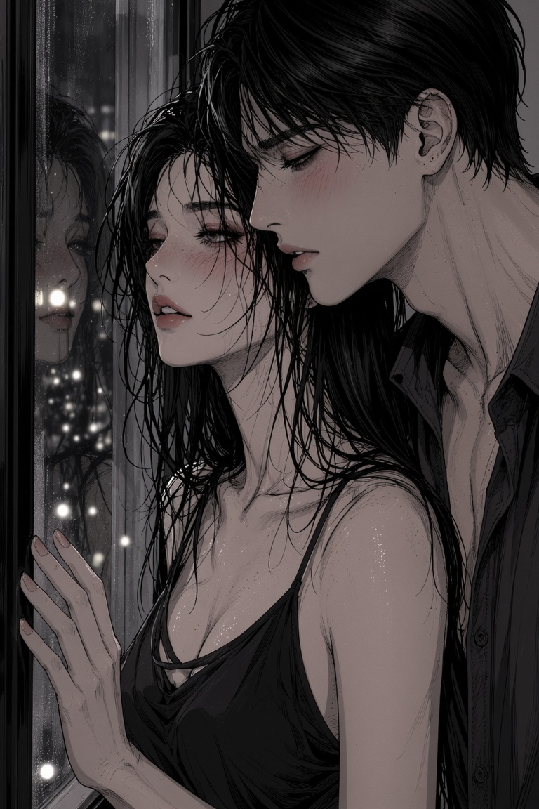***** couple,  lingering heat,  exhausted intimacy atmosphere on Tensor.Art