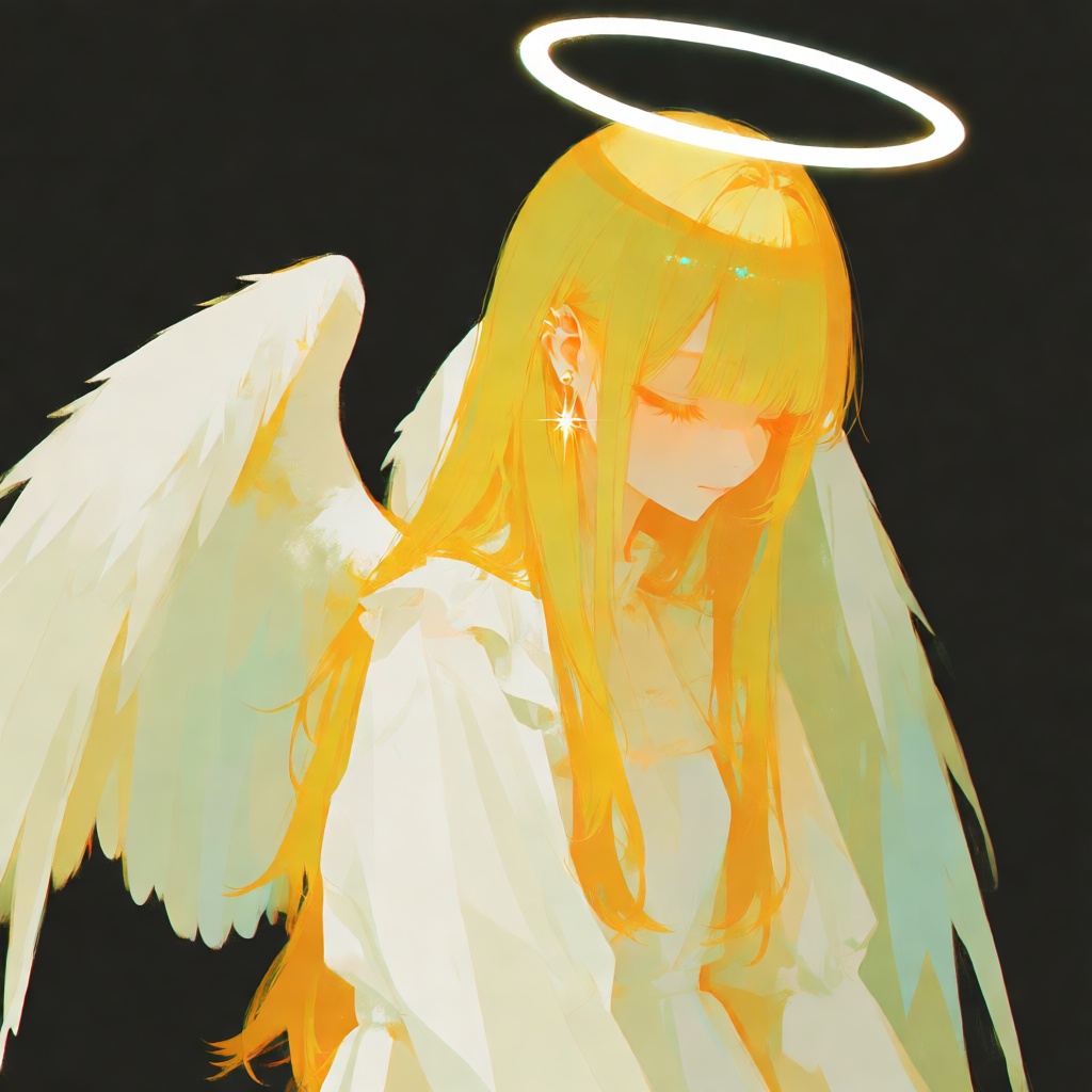 1girl,  solo,  halo on Tensor.Art