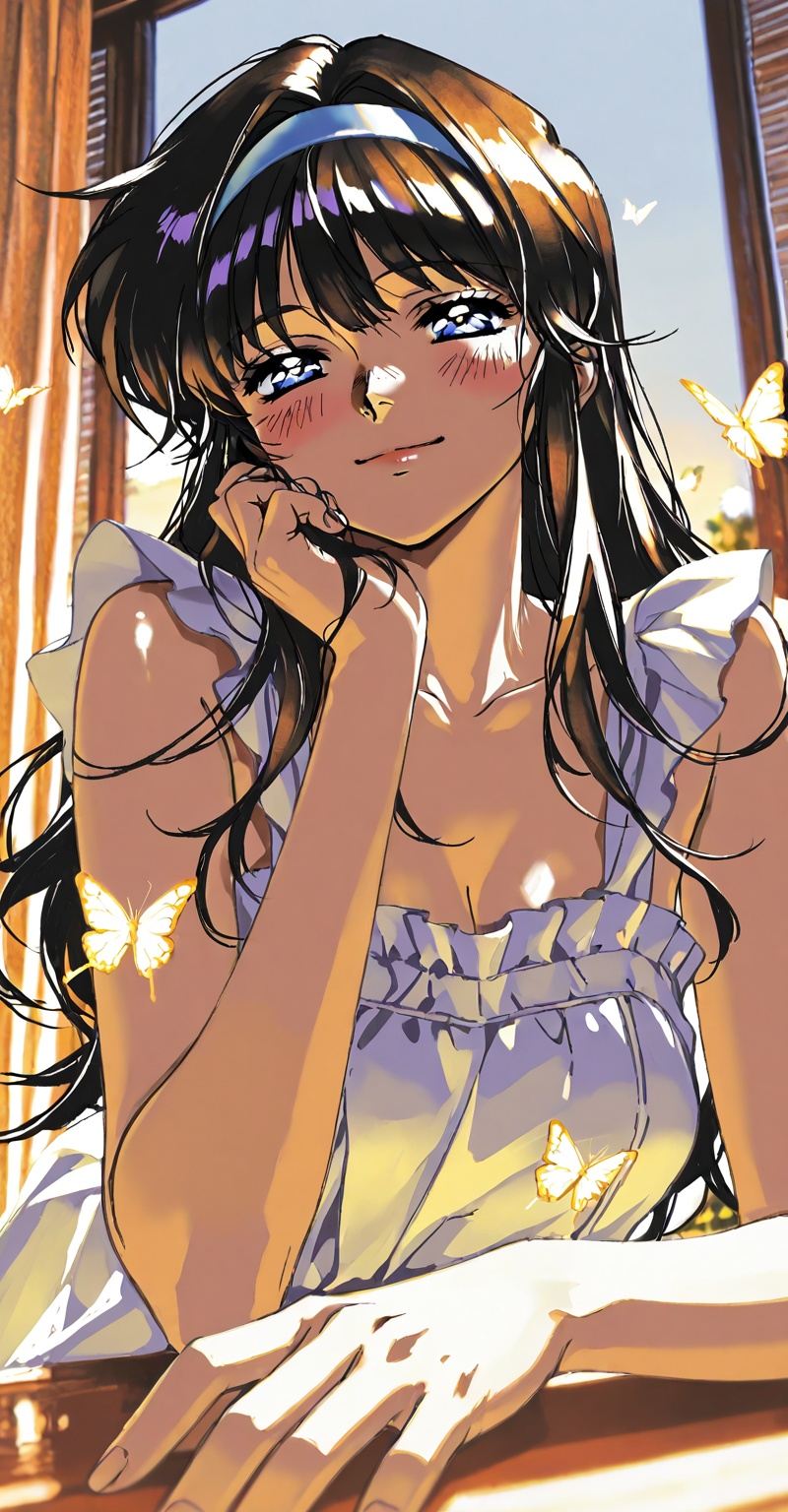 ((Emphasize a blend of anime aesthetics with painterly digital rendering techniques)),  the use of light and shadow create...