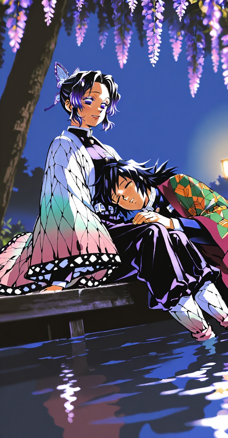 ((Emphasize a blend of anime aesthetics with painterly digital rendering techniques)),  the use of light and shadow create...