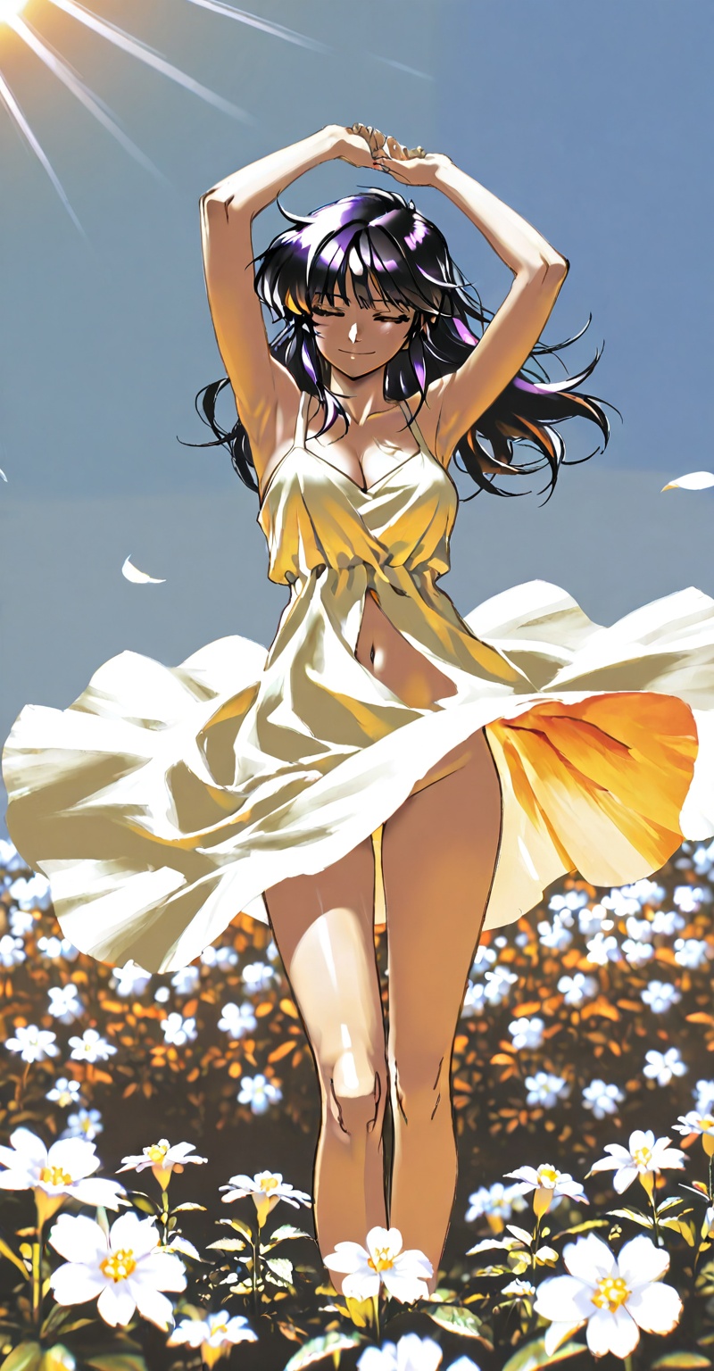 ((Emphasize a blend of anime aesthetics with painterly digital rendering techniques)),  the use of light and shadow create...