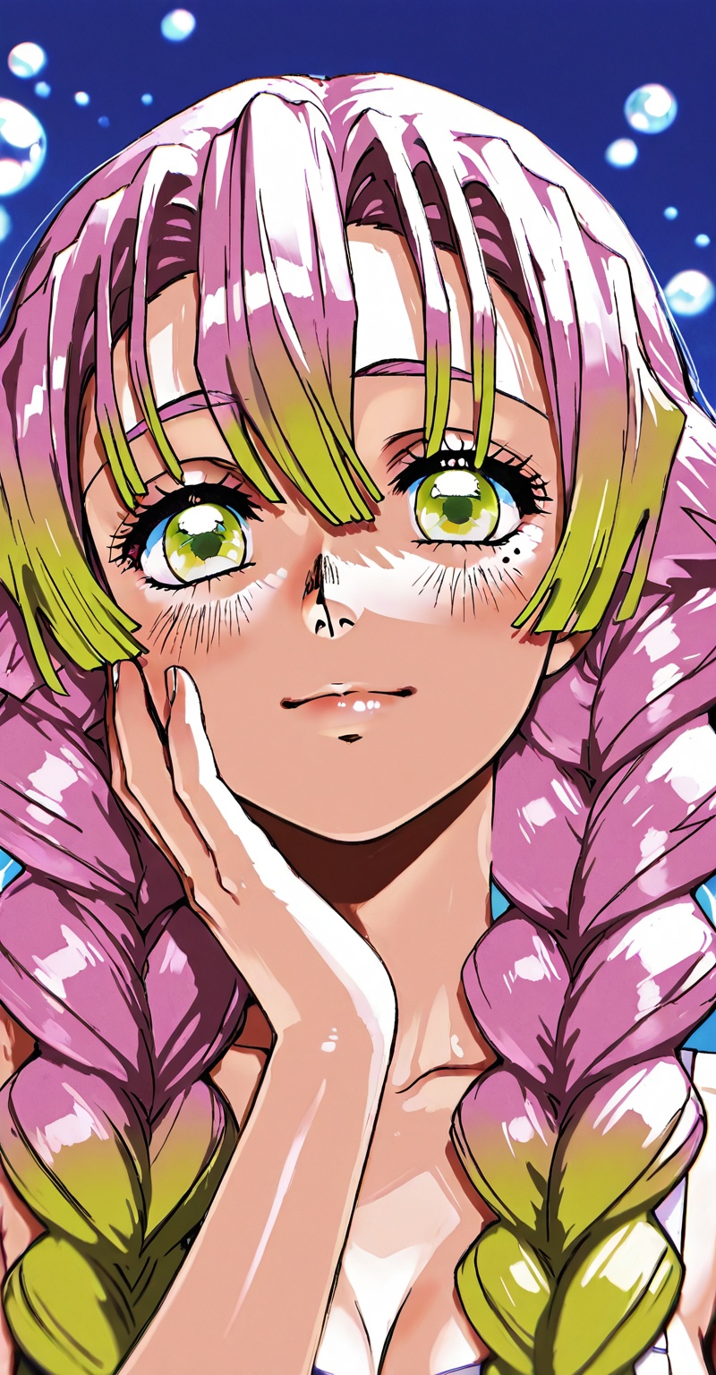((Emphasize a blend of anime aesthetics with painterly digital rendering techniques)),  the use of light and shadow create...