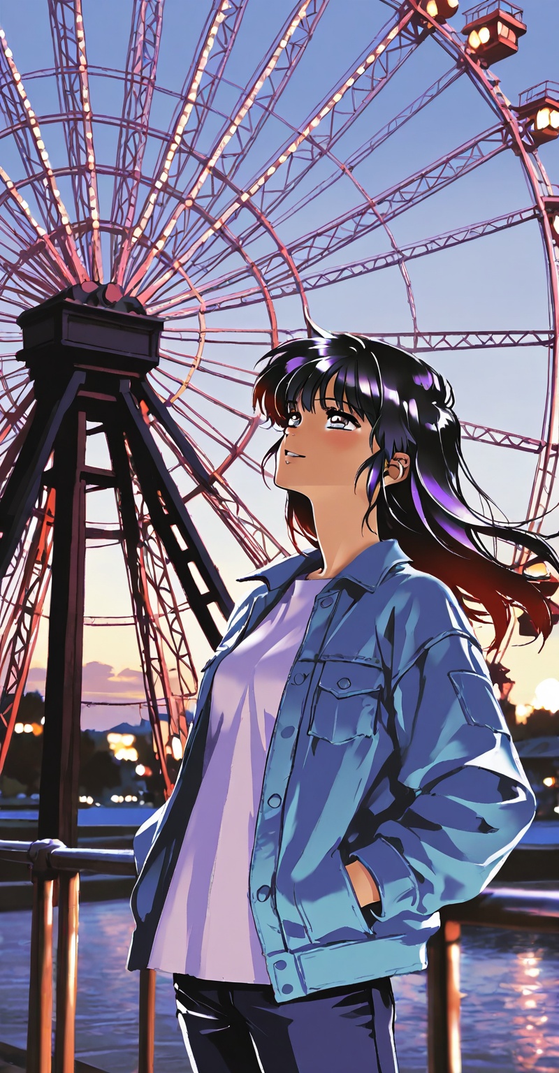 ((Emphasize a blend of anime aesthetics with painterly digital rendering techniques)),  the use of light and shadow create...