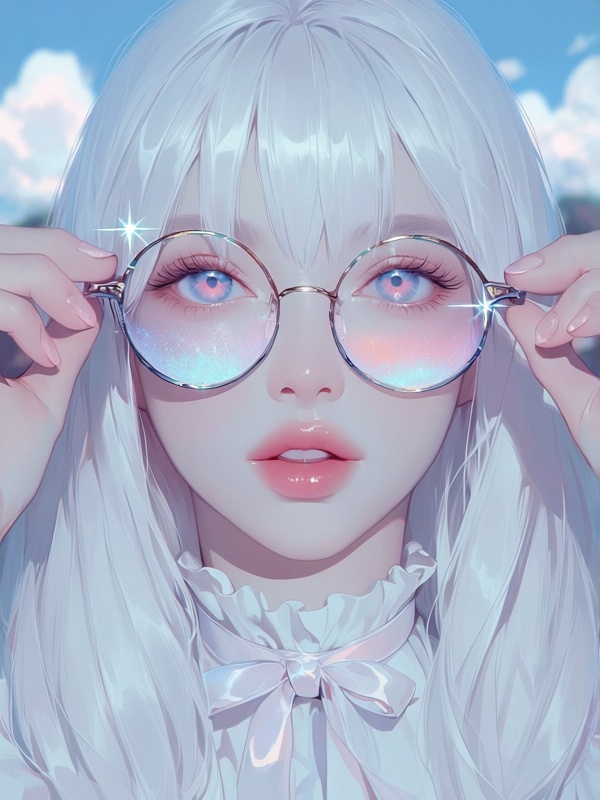 1girl,  solo,  glasses on Tensor.Art