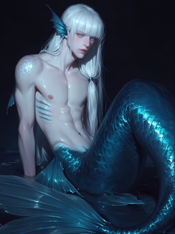 1boy,  slender,  dark blue colors on Tensor.Art