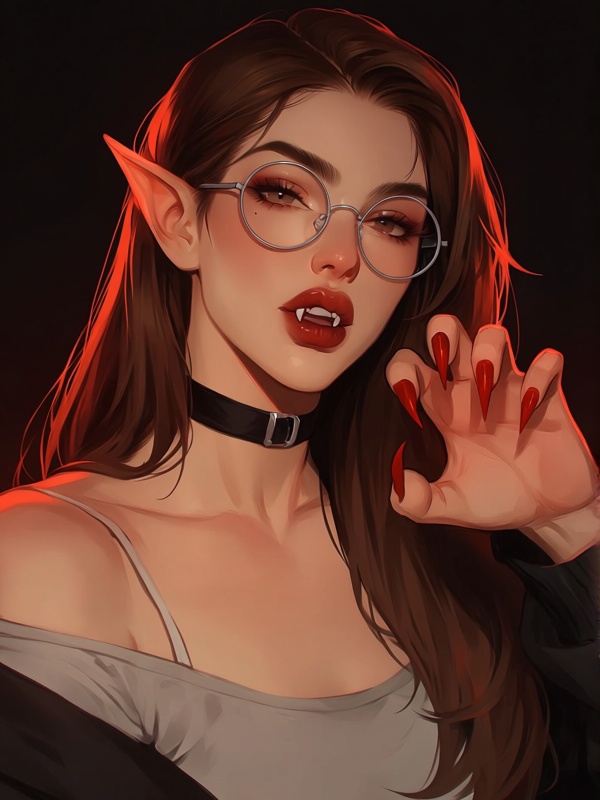 1girl,  solo,  round eyewear on Tensor.Art