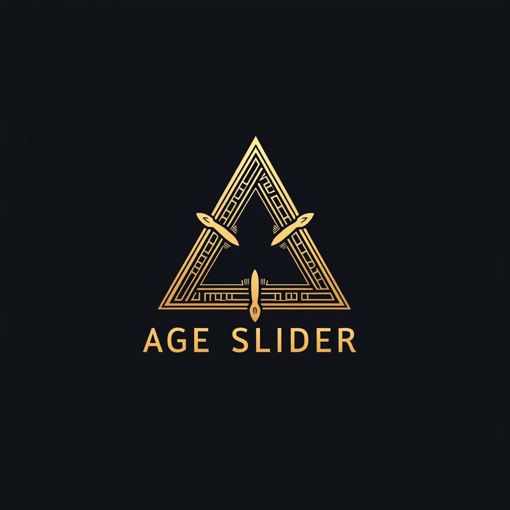 a stylish logo for a company called "AGE SLIDER",  sharp with intricate details on Tensor.Art