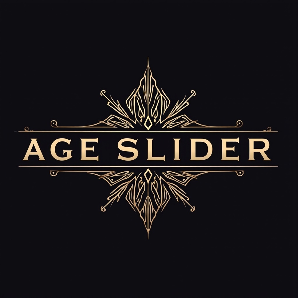 a stylish logo for a company called "AGE SLIDER",  sharp with intricate details on Tensor.Art