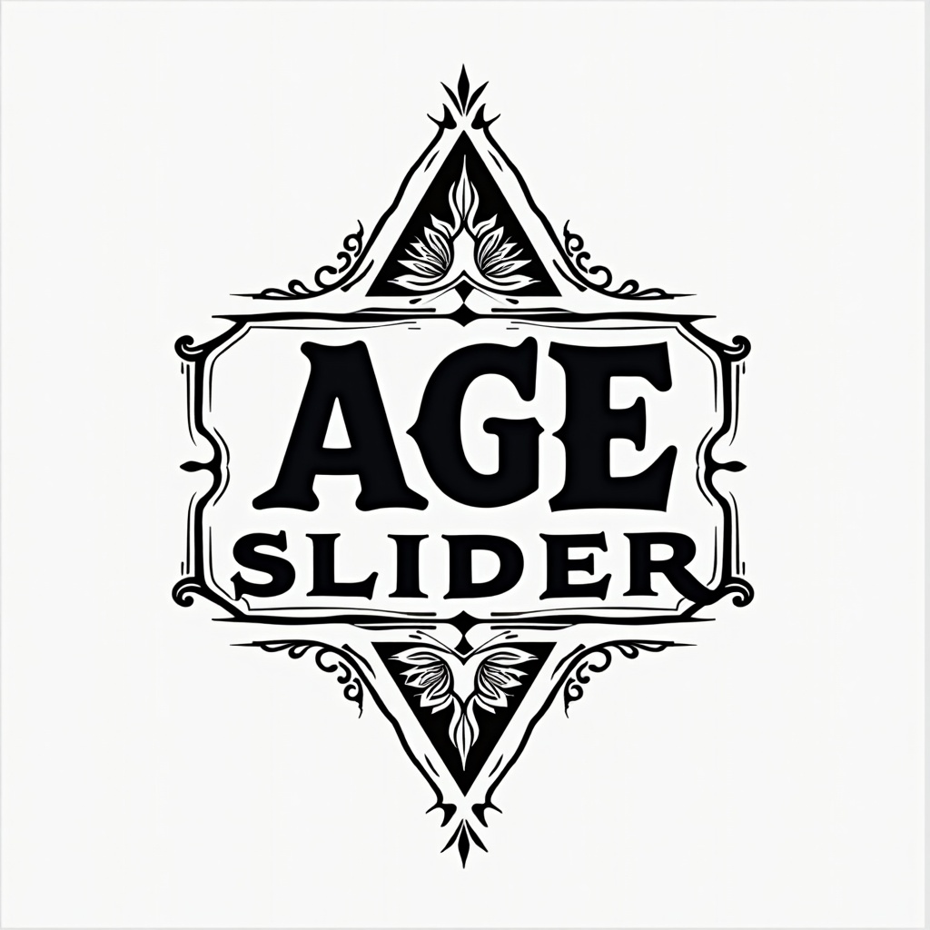 a stylish logo for a company called "AGE SLIDER",  sharp with intricate details on Tensor.Art