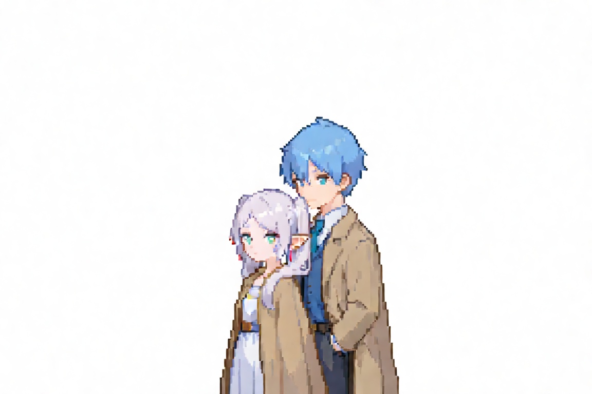 Couple,  frieren and himmel,  pixel art 16 bit on Tensor.Art