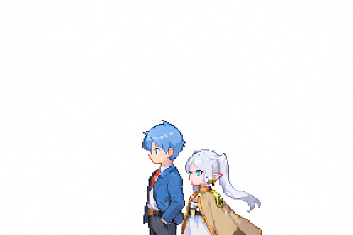 Couple,  frieren and himmel,  pixel art 16 bit on Tensor.Art