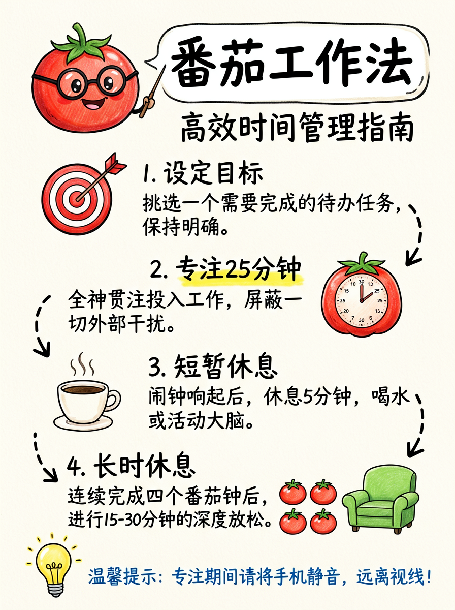 信息图 · 番茄工作法