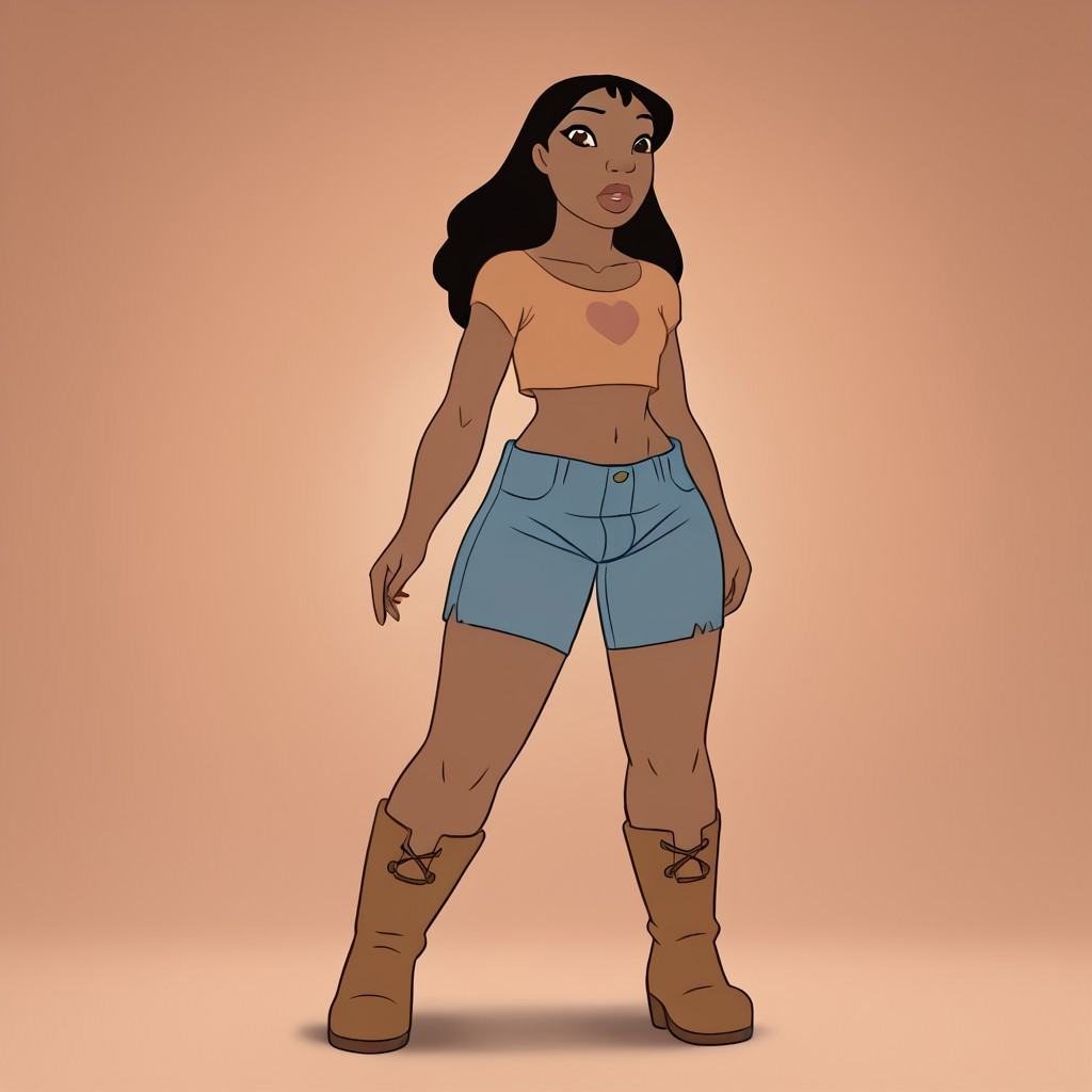 n4niP,  dark-skinned female,  black hair on Tensor.Art