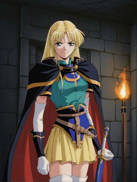 wwsharon,  black cape,  red cape on Tensor.Art