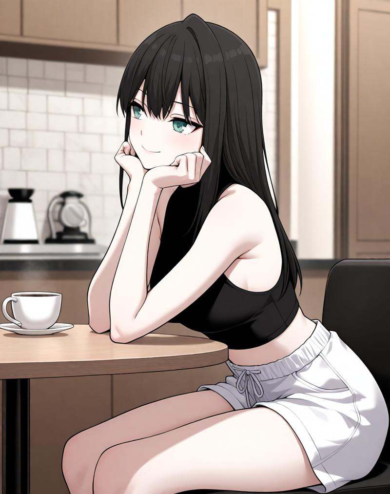 yoo_na-ri,  black hair,  long hair on Tensor.Art
