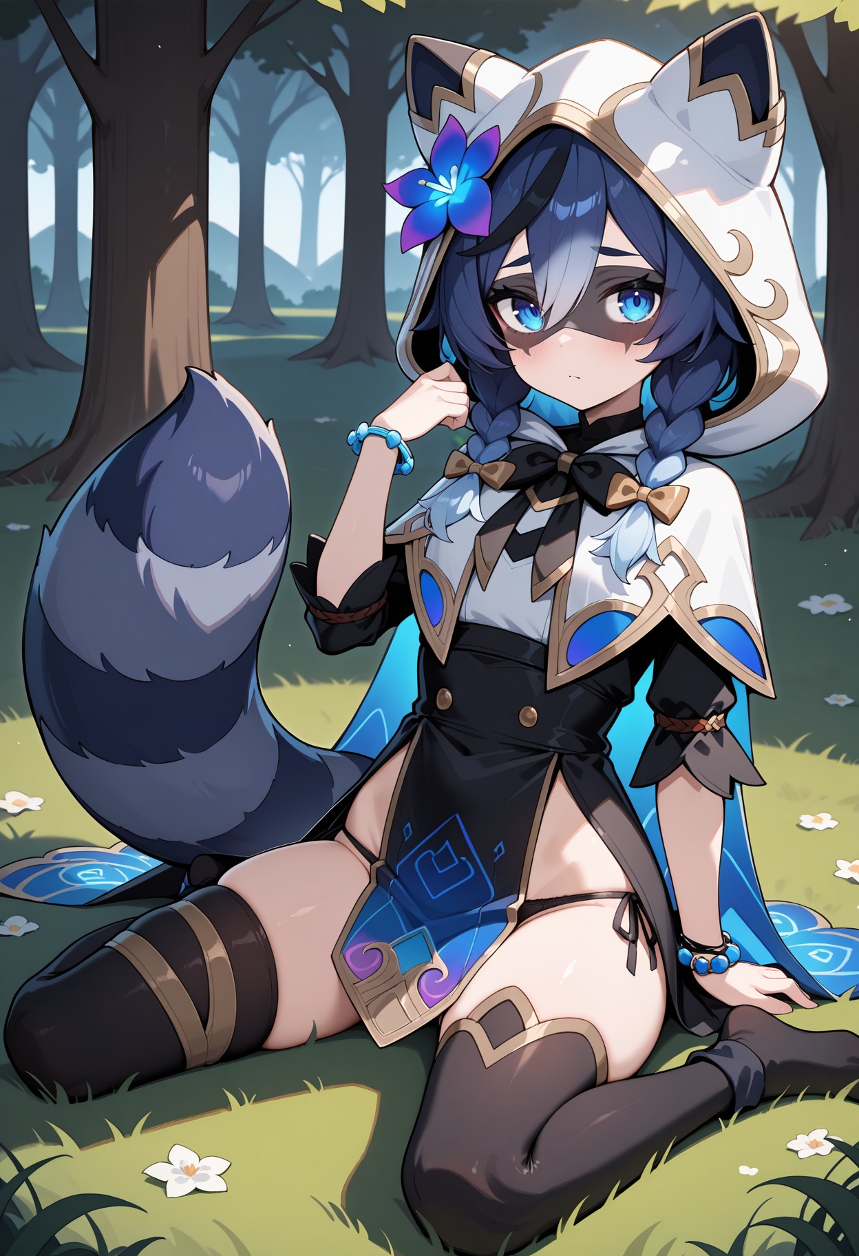 ddsnf,  multicolored hair,  blue hair on Tensor.Art