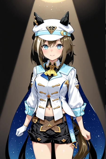 cheval grand \(umamusume\),  white hair,  black hair on Tensor.Art