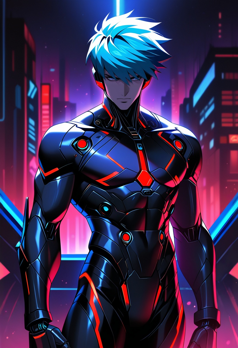 vibrant,  1boy,  robot on Tensor.Art