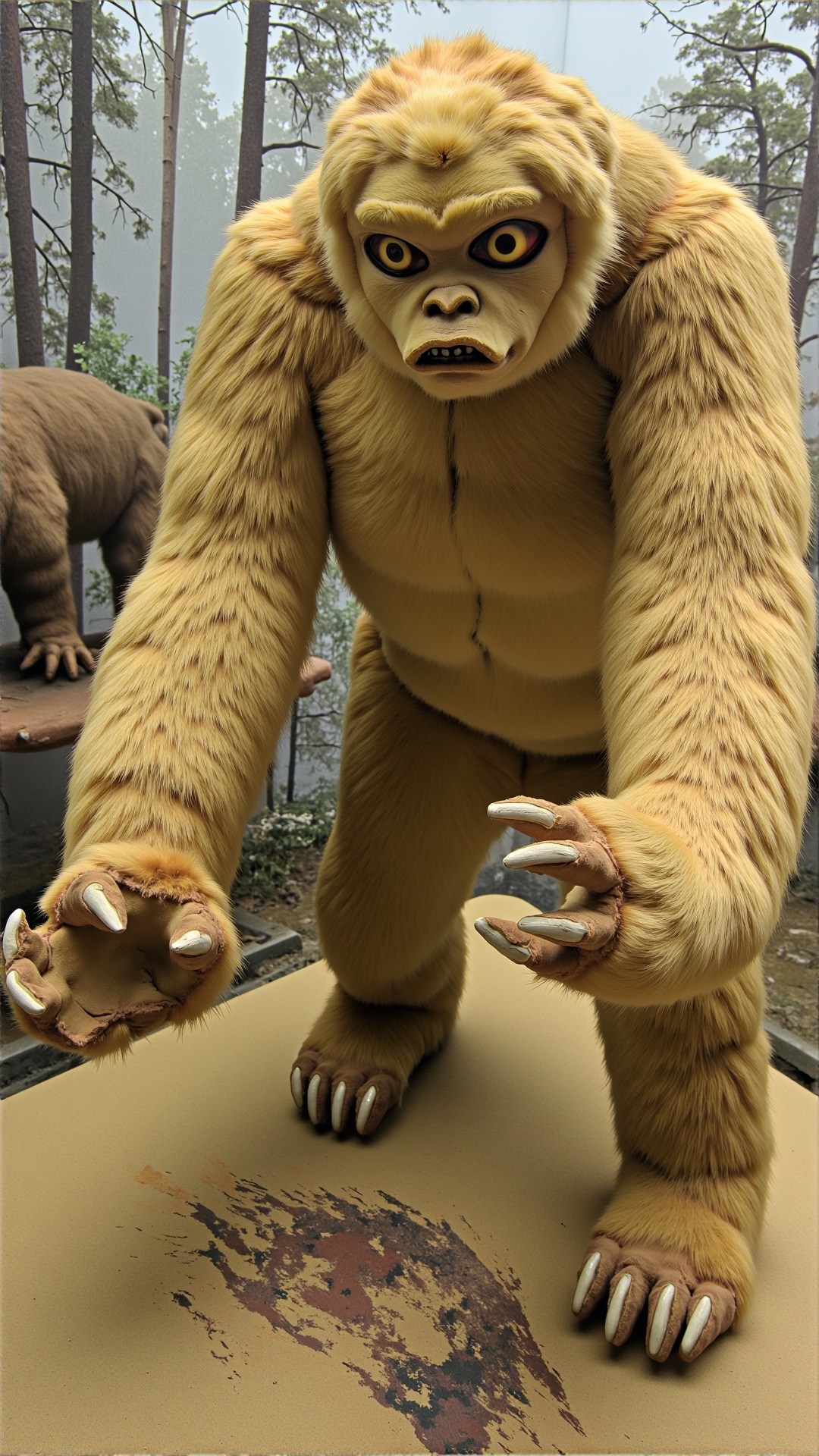 badtxdrmy,  bad taxidermy,  A photo of a bad taxidermi yeti on Tensor.Art