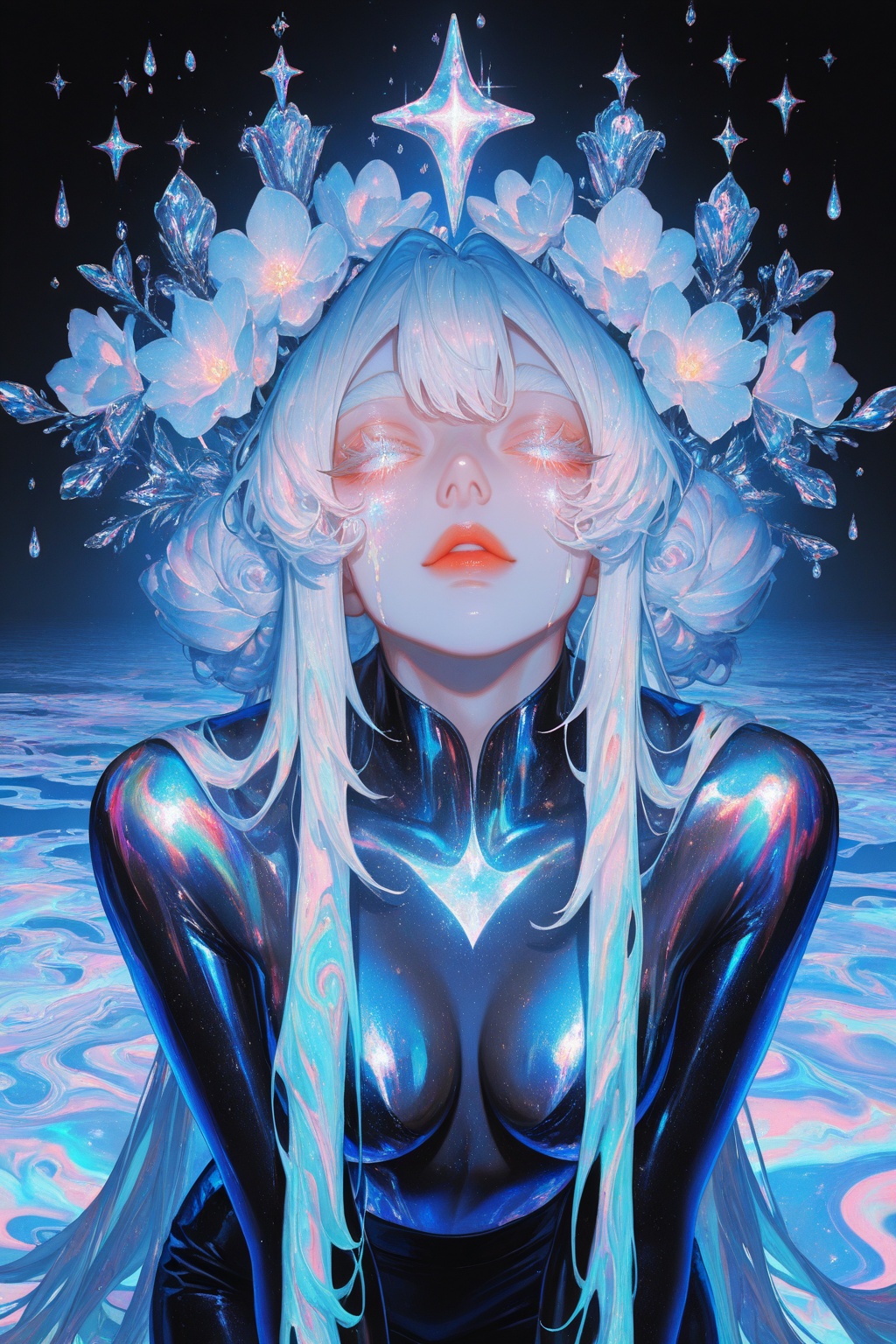 shiny skin,  shiny,  dynamic angle on Tensor.Art