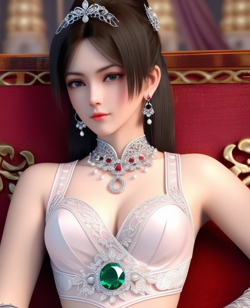 <lora:843-DA-XL-元龙-宋嫣:0.8>, (,1girl, ,best quality, ),,masterpiece, ((((1girl, solo , lying, )))) (cleavage),,  (), ,ultra realistic 8k cg,   clean, masterpiece,      (( , )),,  , unreal, science fiction, luxury, jewelry, diamond, gold, pearl, gem, sapphire, ruby, emerald, intricate detail, delicate pattern, charming, alluring, seductive, erotic, enchanting, hair ornament, necklace, earrings, bracelet, armlet,halo,(cleavage),, , (),