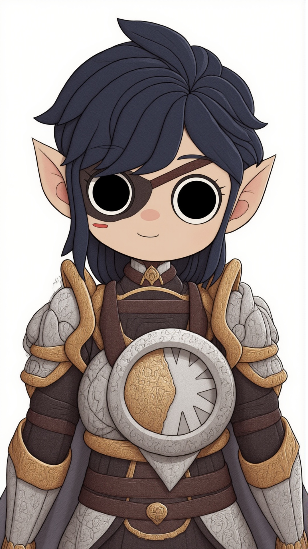 kawaii style armor,  solo,  shoulder armor on Tensor.Art
