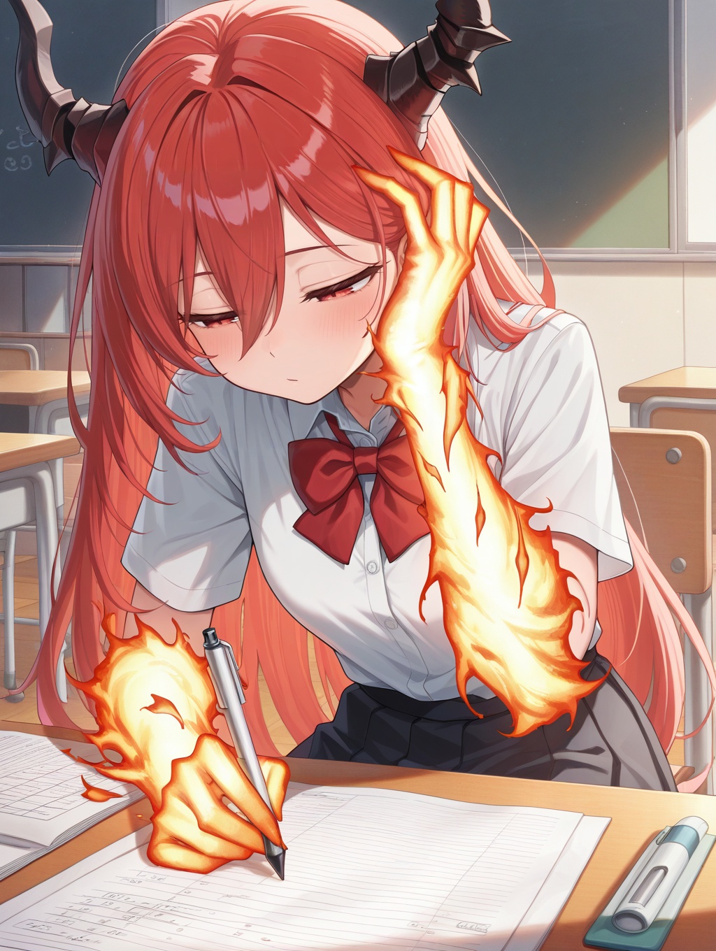 dragon girl,  promethean princess - bestower of flames,  1girl on Tensor.Art