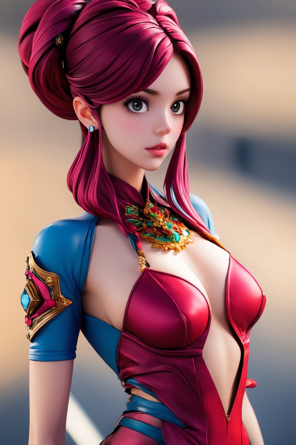 1girl, breasts, jewelry, 