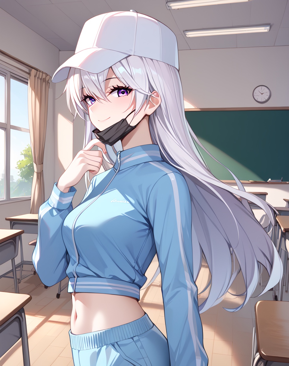 Gu_Yuena,  white hair,  long hair on Tensor.Art